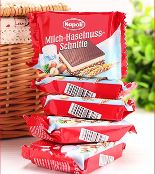 奥地利进口食品Napoli拿破仑榛子果仁巧克力夹心威化饼干