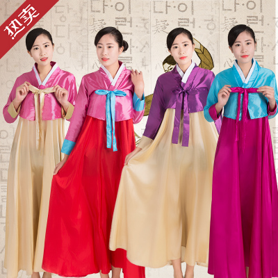 古装传统宫廷韩服女朝鲜少数民族舞蹈表演演出服装大合唱礼服包邮