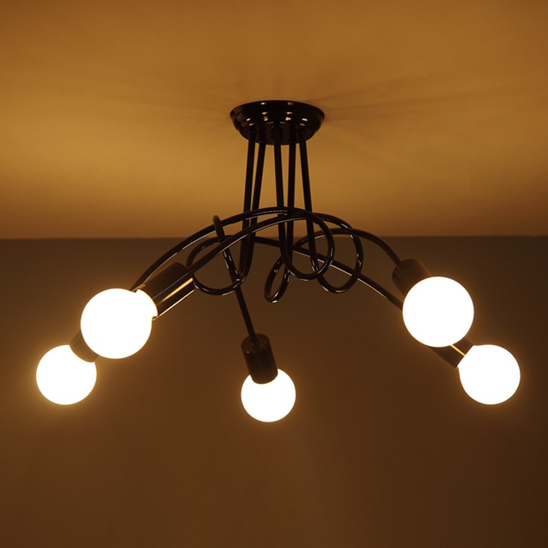 简约北欧铁艺复古客厅灯创意服装店吸顶灯个性艺术卧室餐厅灯吊灯