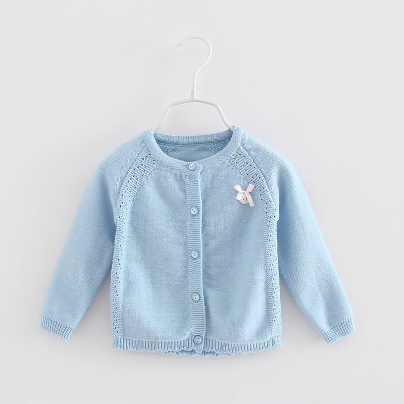 宝宝毛衣女童新生儿女宝宝秋装外套0-1-2-3岁开衫婴儿针织衫儿童