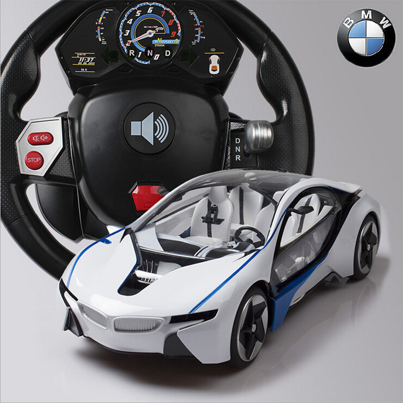 美致 宝马i8概念遥控车玩具 方向盘遥控车仿真模型儿童玩具