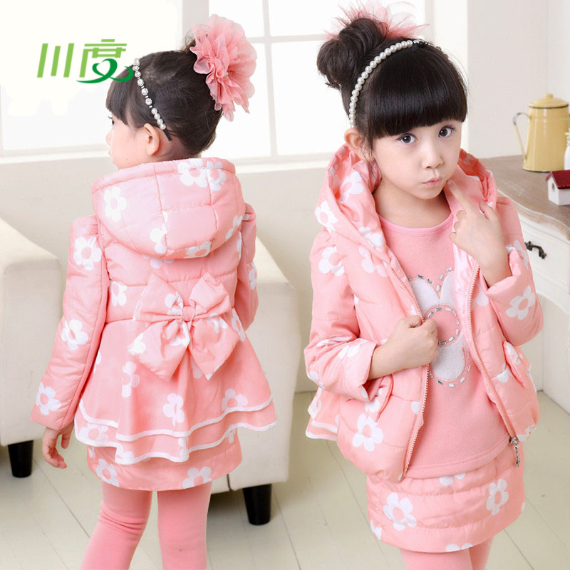 童装女童2015冬季新款套装韩版中大童冬装儿童加厚卫衣时尚三件套
