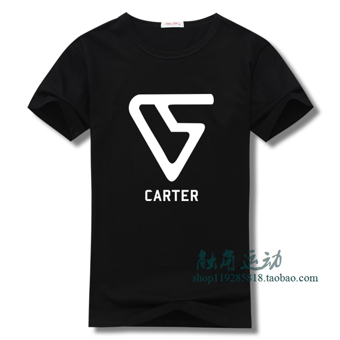 卡特CARTER夏季男装纯棉圆领短袖T恤青少年运动休闲半袖体恤衫男