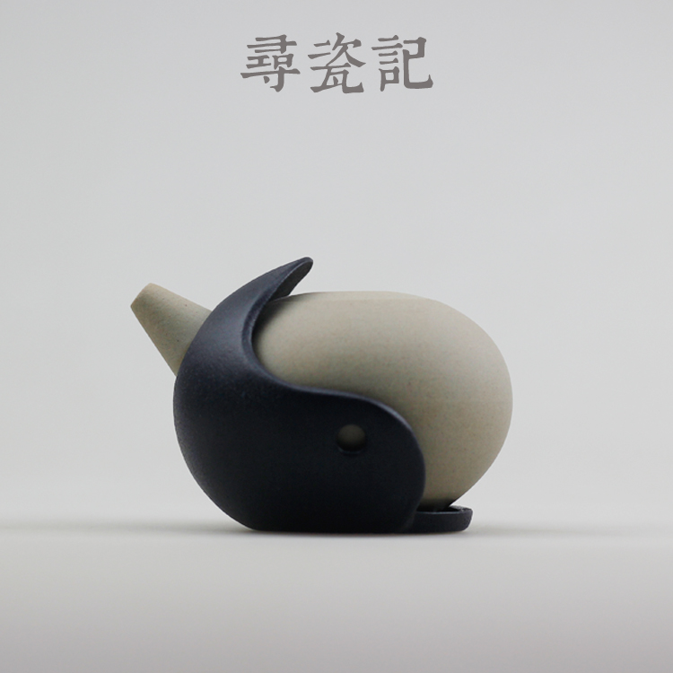 和器系列 太极扁壶 景德镇创意陶瓷茶壶礼品 设计师作品 寻瓷记