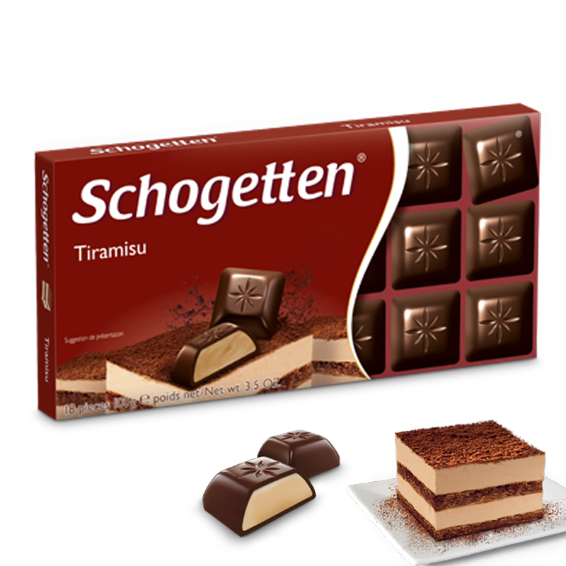 临期 德国美可馨提拉米苏味小方块巧克力100g 16年11月30日到期