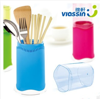 日式 加厚 塑料筷子笼 带盖防尘防虫餐具盒 家用厨房筷子筒包邮