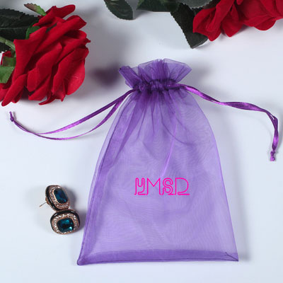 批发紫色纱袋 服饰围巾饰品化妆品包装袋 礼品袋 可订制0030124