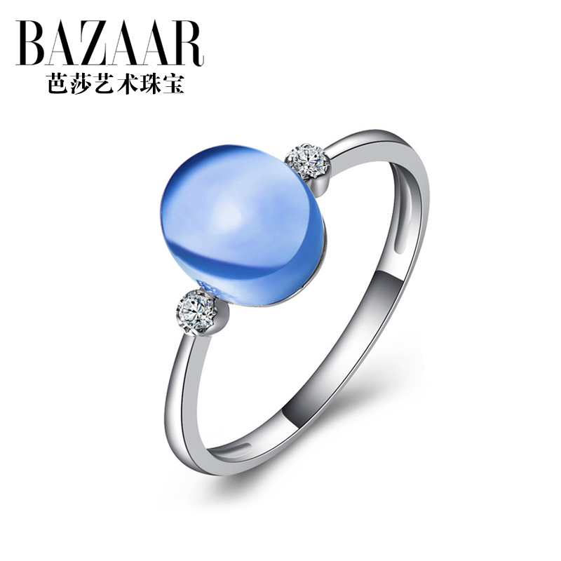 BAZAAR芭莎2015新款珠宝天然水晶戒指女紫水晶黄水晶粉晶指环女