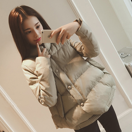 2015韩版女款棉衣学生轻薄短款小外套棉服女式斗篷A字娃娃棉袄潮