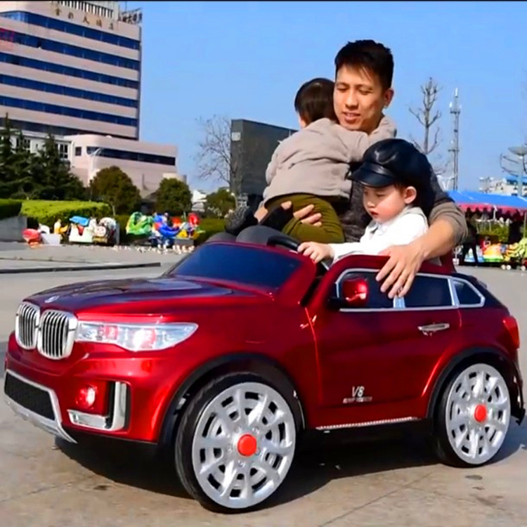 宝马X7婴儿童电动车遥控玩具超大仿真开门避震汽车越野双人可坐