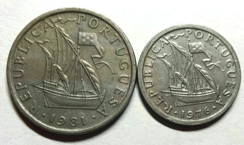 葡萄牙2.5和5埃斯库多硬币欧洲外国钱币E11