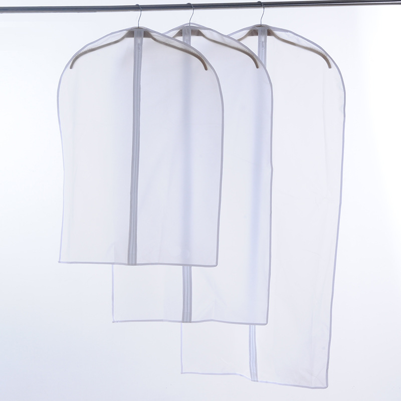 中号PEVA半透明带拉链可视西服罩/衣物防尘袋 可水洗防尘罩