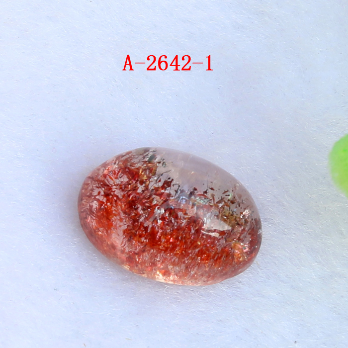双海新款现货宝石天然水晶超七三轮骨干红草莓晶戒指戒面 A-2642