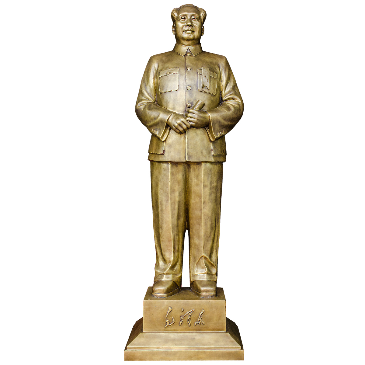 直销开国大典毛泽东摆件 特大号毛主席纯铜像落地摆件塑像120CM