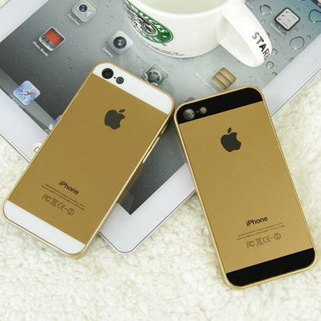 iphone5/5s苹果4/4s后壳高档时尚铝合金防刮花土豪金保护壳保护套