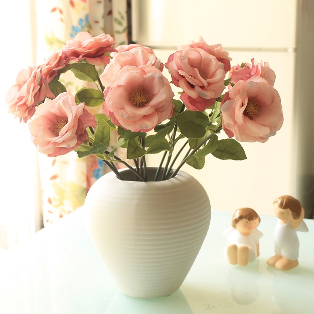 【15支包】仿真花绢花假花家居装饰花 欧式小蔷薇玫瑰 特价