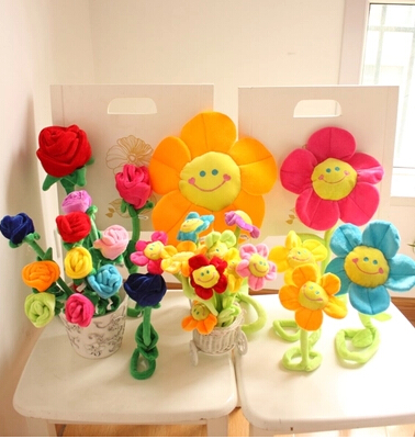 毛绒玩具批发特价韩版可爱花朵太阳花玫瑰花创意小花礼物婚庆礼品