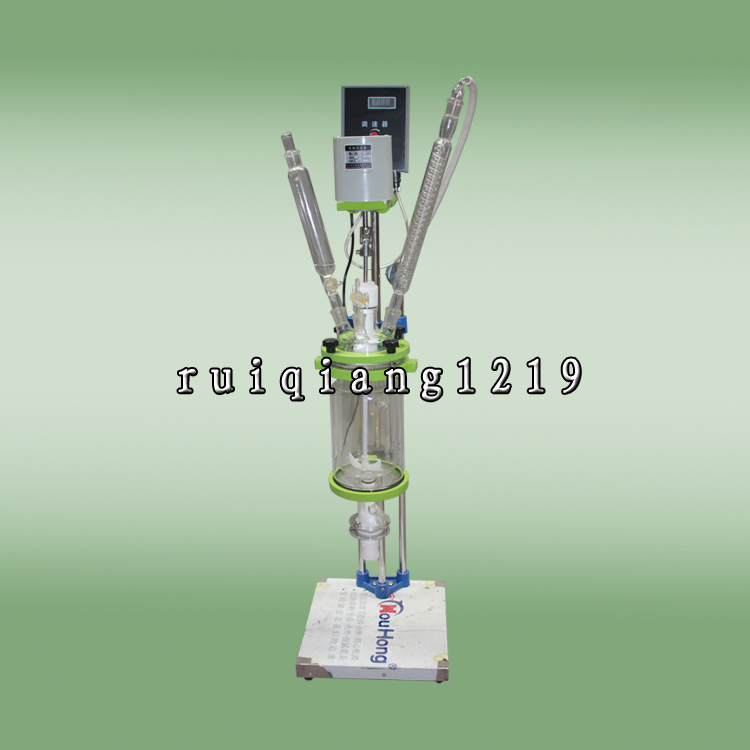 厂家直销双层玻璃反应釜S212-2L两升小型实验仪器高温循环