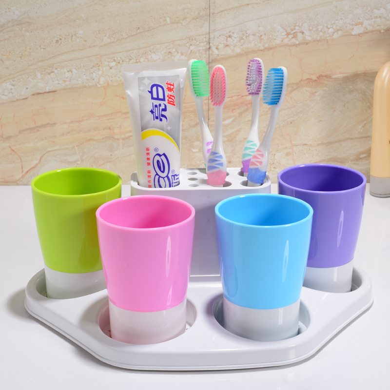 创意洗漱套装牙膏牙刷架牙具架漱口杯牙缸牙膏架牙具盒 牙具套装