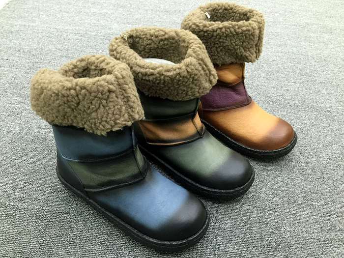 韩版冬季加厚防水雪地靴短筒女鞋甜美保暖平底羊羔毛棉鞋短靴真皮