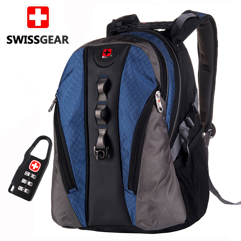 瑞士军刀正品商务双肩包男书包中学生女双肩电脑包旅行男士背包大