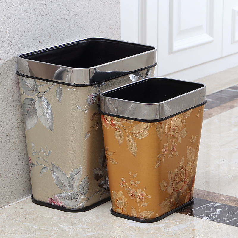 HP/华萍家用客厅 可爱纸篓时尚无盖创意欧式厨房卫生间个性垃圾桶