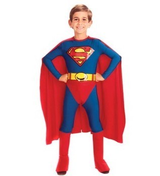 万圣节儿童超人表演服装男童迪士尼cosplay超人服化妆舞会演出服