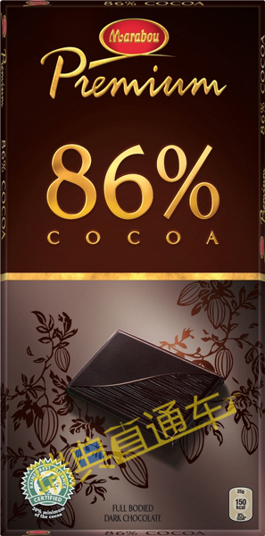 北欧瑞典代购马瑞宝Marabou86%可可超纯黑巧克力直板装 5种可选