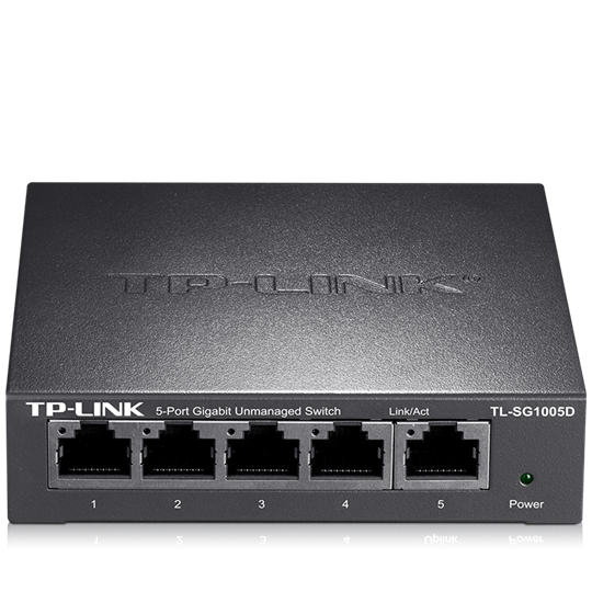 TP-LINK TL-SG1005D 5口千兆交换机 4口铁壳1000M 分线器网络监控