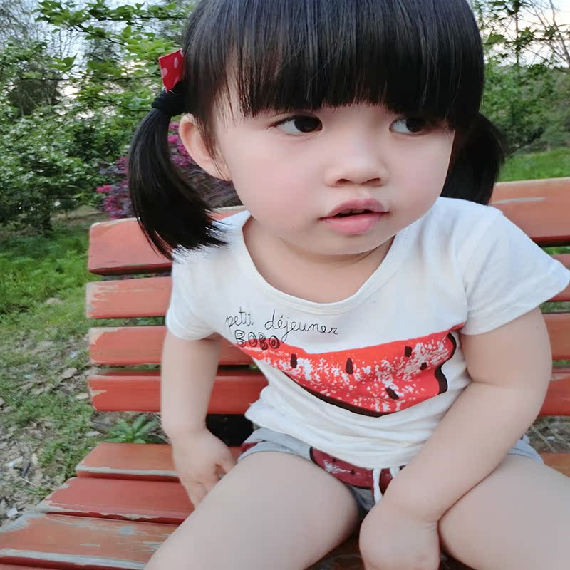 韩国亲子装夏装新款2015款母子装母女装儿童夏装情侣西瓜短袖t恤