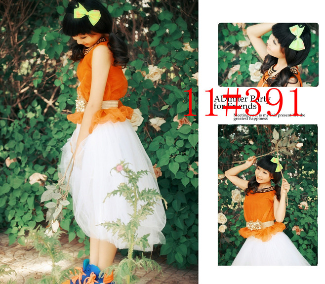 2015新款韩版儿童摄影服装10-12岁女孩服饰影楼儿童摄影服装#391