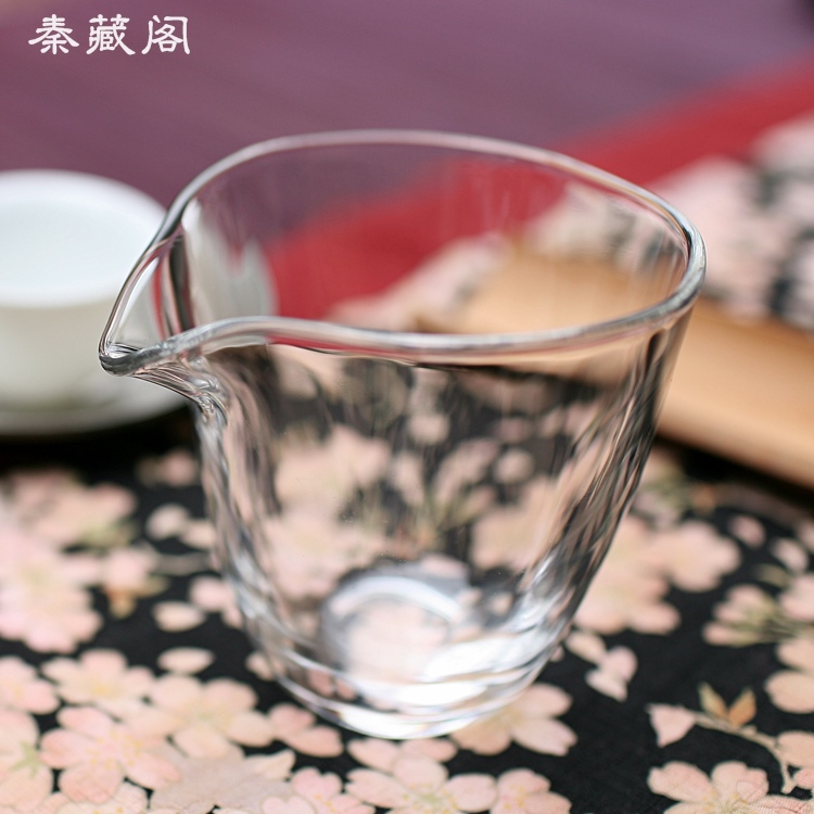【秦藏阁】日本手做玻璃公道杯通透无杂质无字无款匀杯茶海现货