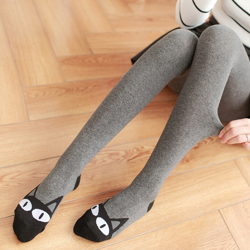 秋季美腿塑形袜子连裤丝袜常规纯棉卡通动漫甜美女打底袜特价促销