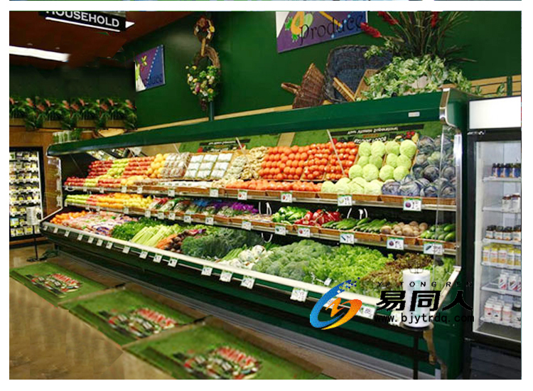 超市冷藏柜/冷藏保鲜柜/蔬菜保鲜柜/水果保鲜柜/风幕柜/保鲜柜