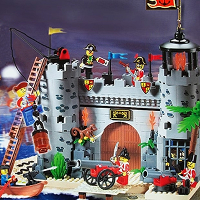 启蒙310海盗船城堡劫兵营模型拼插装乐高式积木 男孩儿童益智玩具