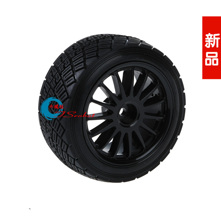 厂家直销 智能小车轮子 82MM优质橡胶轮玩具车 1/10模型车轮批发
