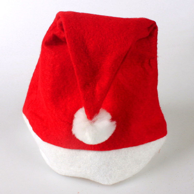 圣诞节帽 圣诞派对无纺布圣诞帽儿童成人普通帽圣诞帽圣诞节帽子