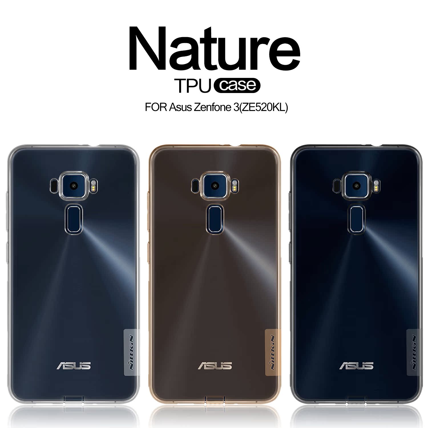 耐尔金 华硕Zenfone3手机壳保护套ZE520KL手机套透明硅胶软保护壳
