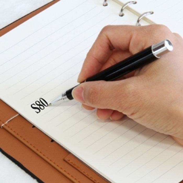 包邮得力思达S80签字笔0.5mm全金属笔杆碳素中性笔高档签字笔