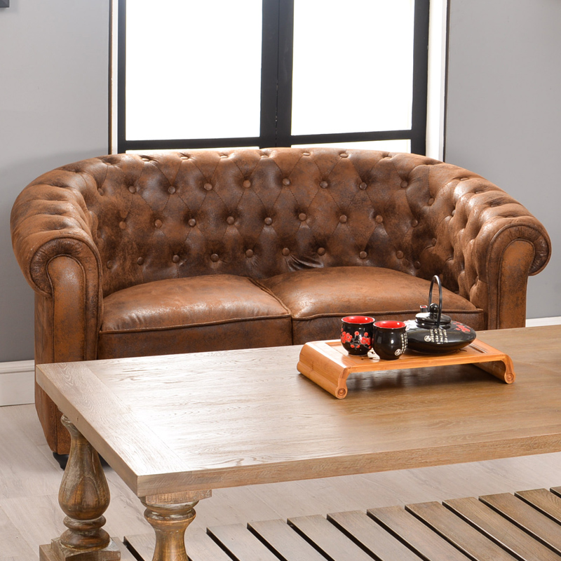 欧式沙发 复古沙发 皮艺沙发 美式单人小户型咖啡厅酒店客厅沙发