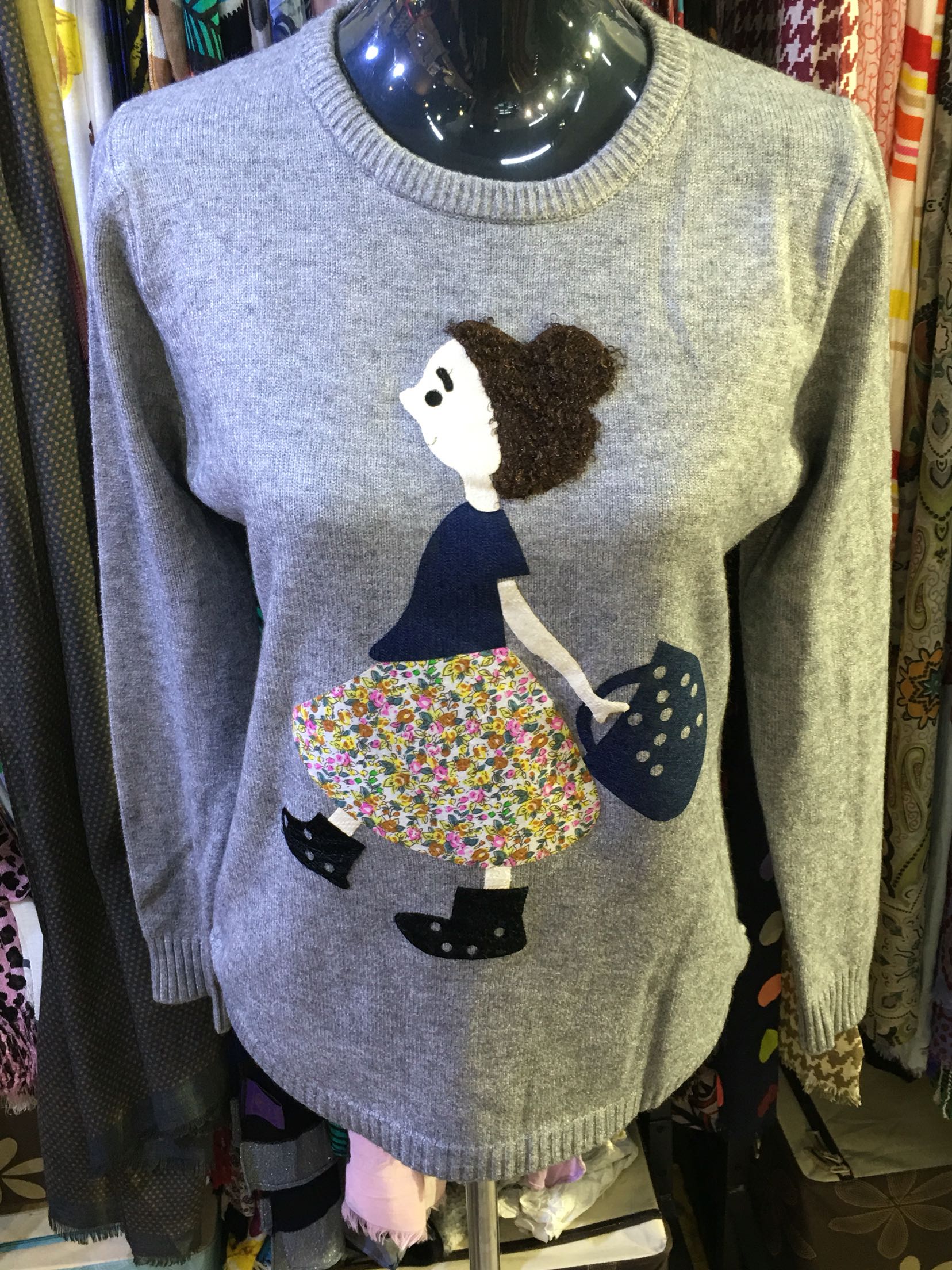2016冬季新款羊毛衫卡通图案时尚女装特价精品