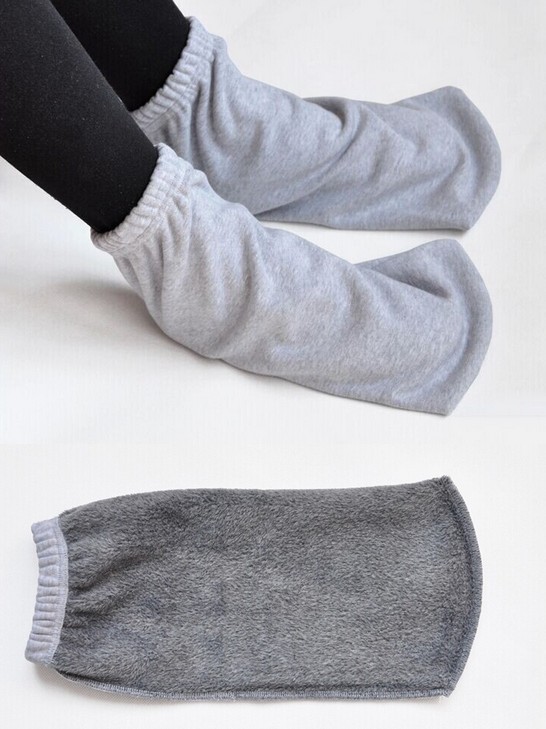 睡觉穿的袜子 冬季加厚睡眠袜套 成人保暖加绒男女纯棉中筒脚套
