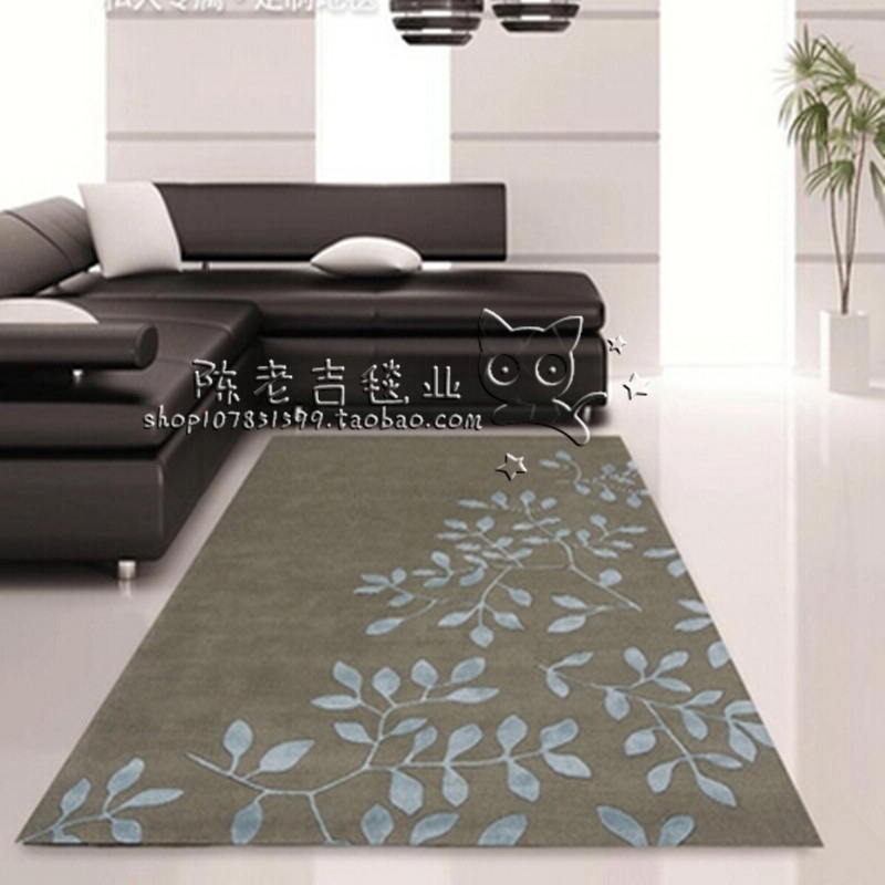 中式田园花朵地毯客厅茶几沙发地毯卧室床边手工腈纶满铺地毯定制