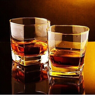 正品爱酒人酒具 威士忌杯子 四方啤酒杯 洋酒杯 钢化玻璃杯透明