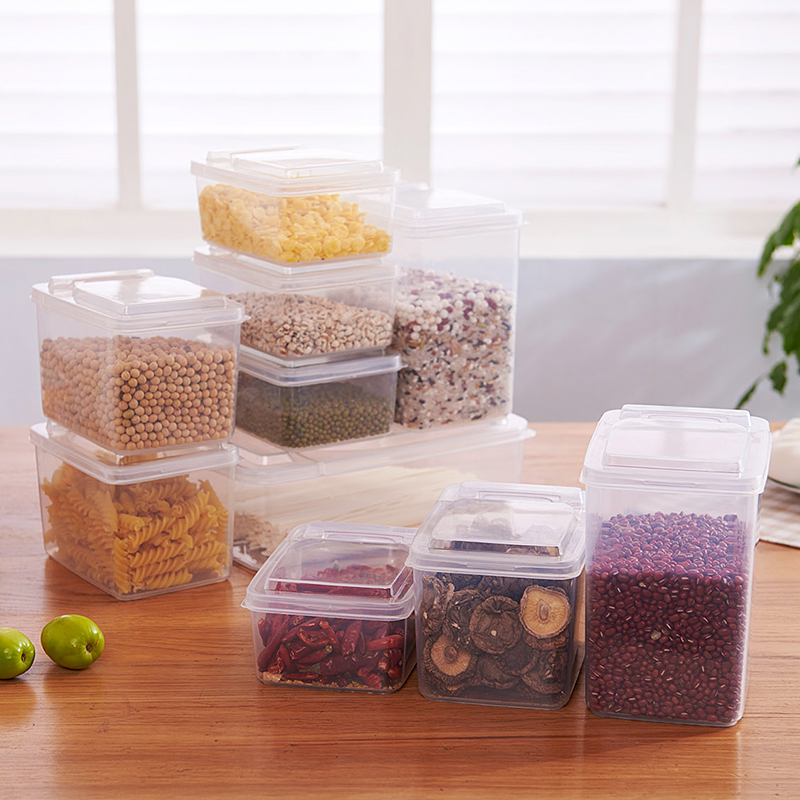 密封罐厨房零食储存收纳罐子储物罐食品五谷杂粮收纳盒透明 塑料