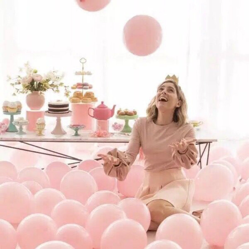 100个 加厚浪漫淡粉色气球结婚庆用品装饰生日派对布置开业庆典