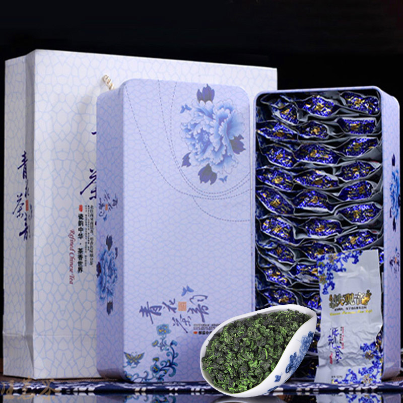 安溪铁观音新茶高山茶叶浓香型青花瓷礼盒装500g送礼正宗乌龙茶叶