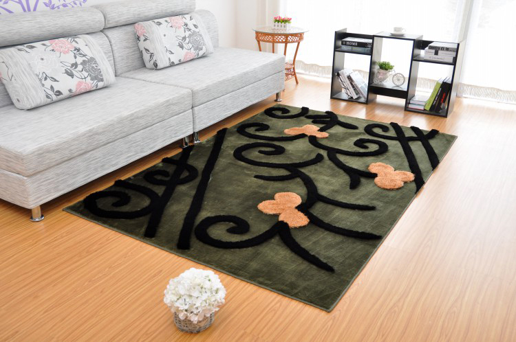 新品地毯薇卡柔软绒毛立体客厅卧室办公室家用防尘地毯玄关地垫