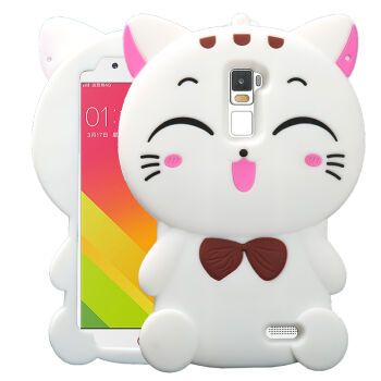 oppo r7plus手机壳 可爱露娜猫小猫咪白色猫咪--