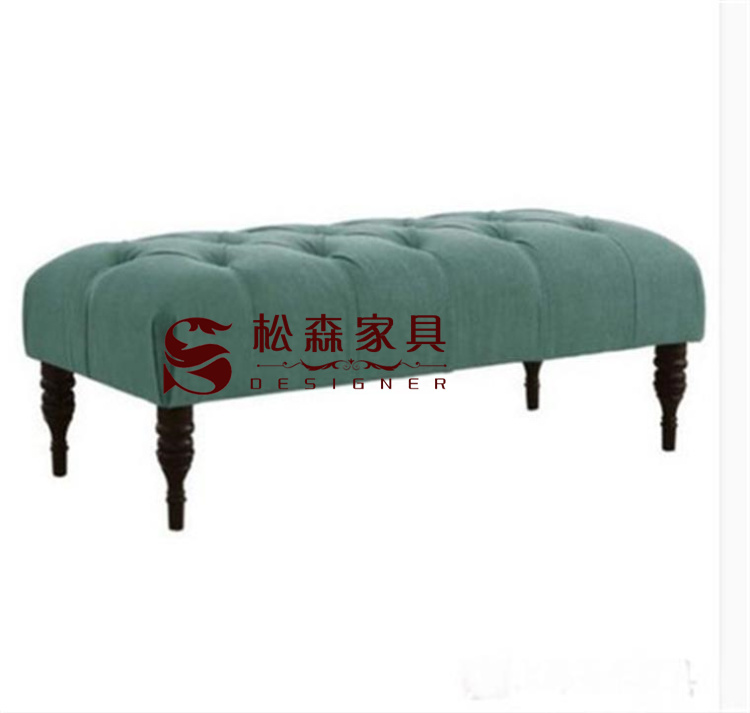 厂家直销美式乡村布艺沙发凳卧室床尾凳换鞋凳服装店商场专用凳子